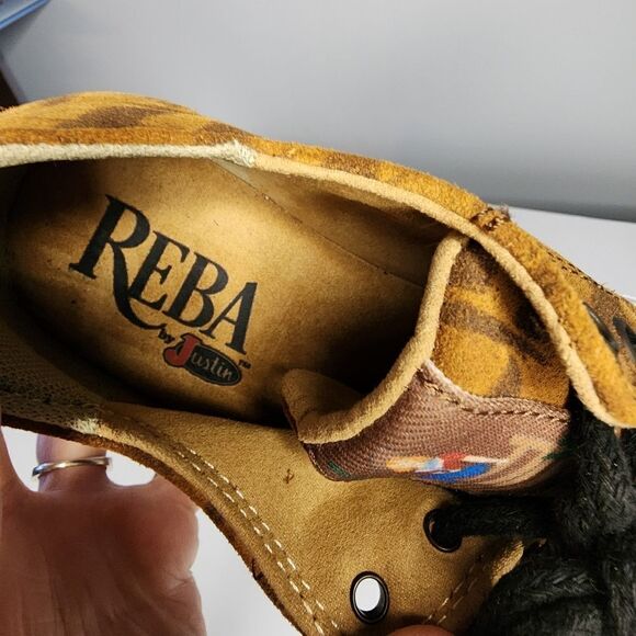 New Women’s Reba by Justin RM073 Susie 2.0 Tan Suede Sneaker size 7 - Picture 5 of 7